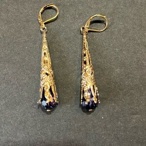 NWOT. Bohemian Blue Crystal Drop Earrings